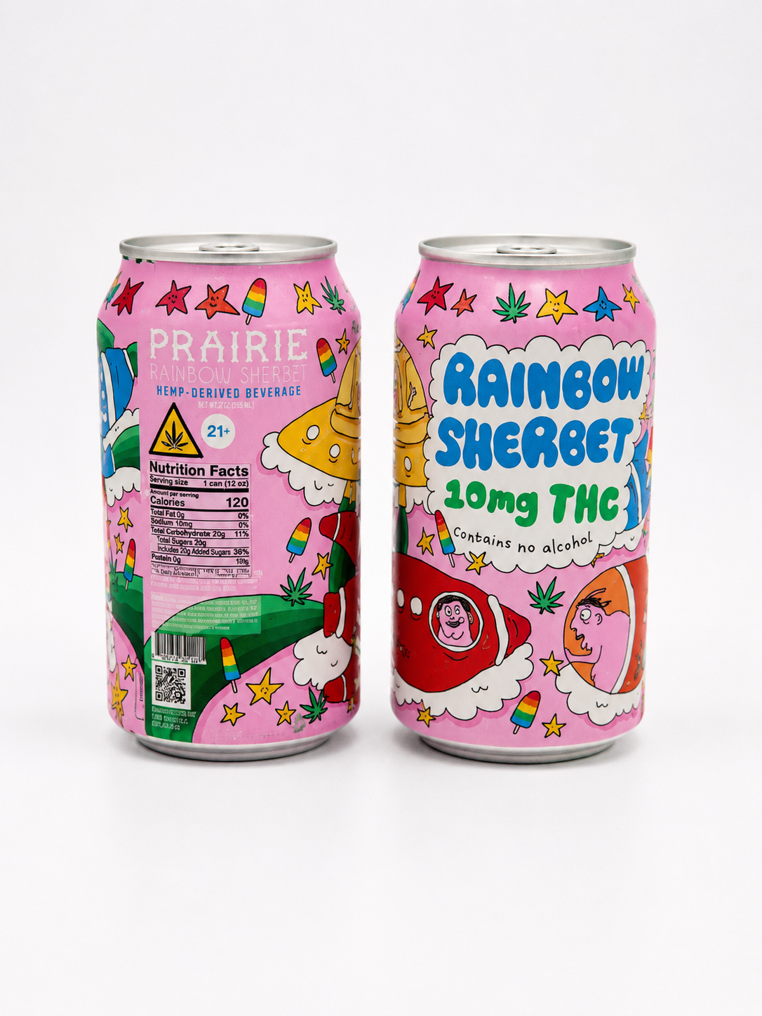 Prairie THC Rainbow Sherbet 10mg Single Can