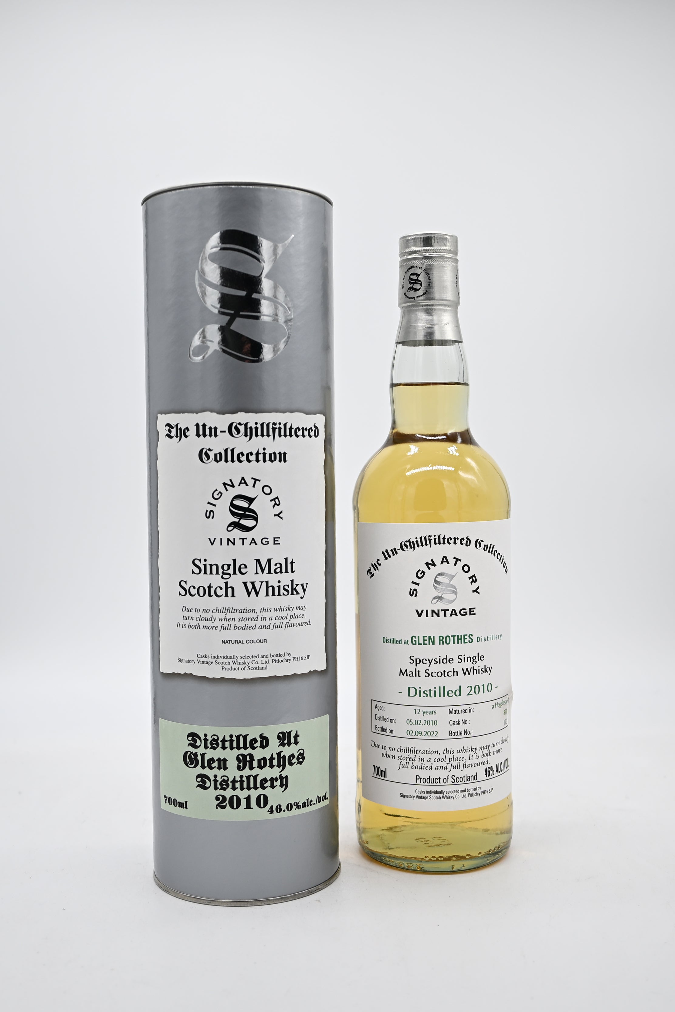 Signatory Vintage 2010 Glen Rothes 12yr Scotch