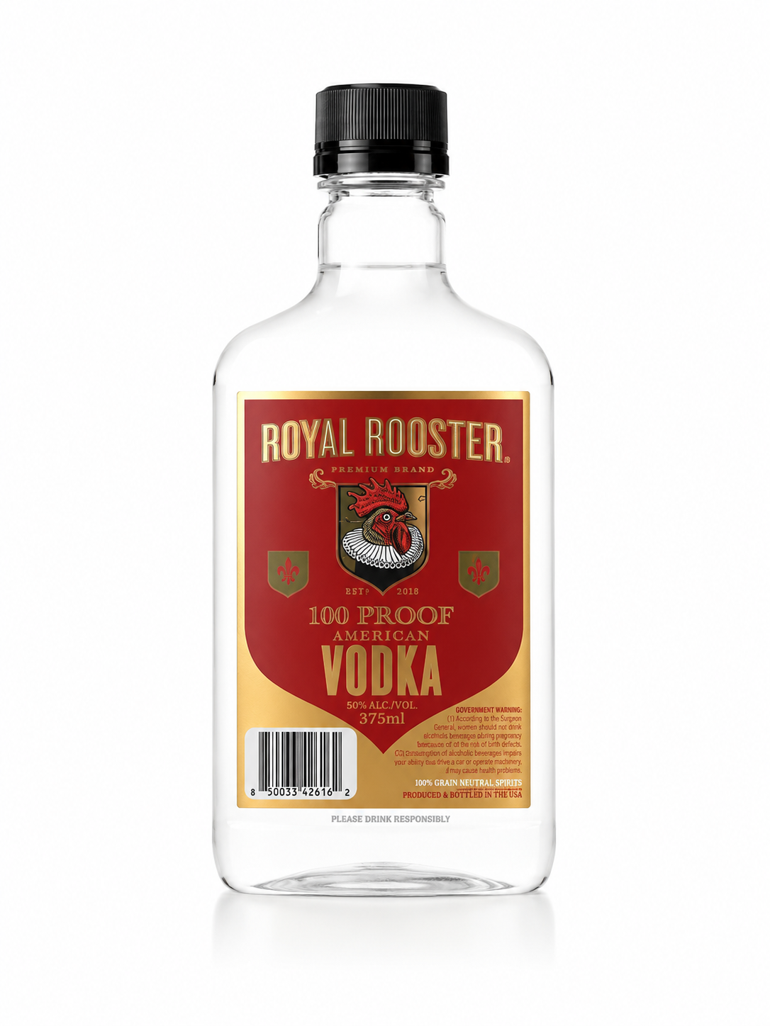 Royal Rooster 100pf Vodka 375ml