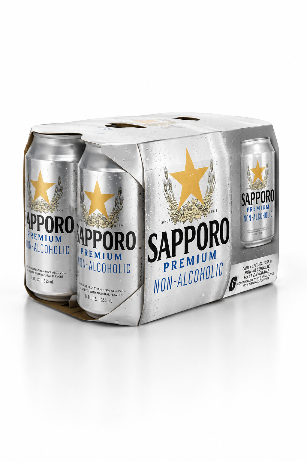 Sapporo Non Alcoholic Beer 6pk