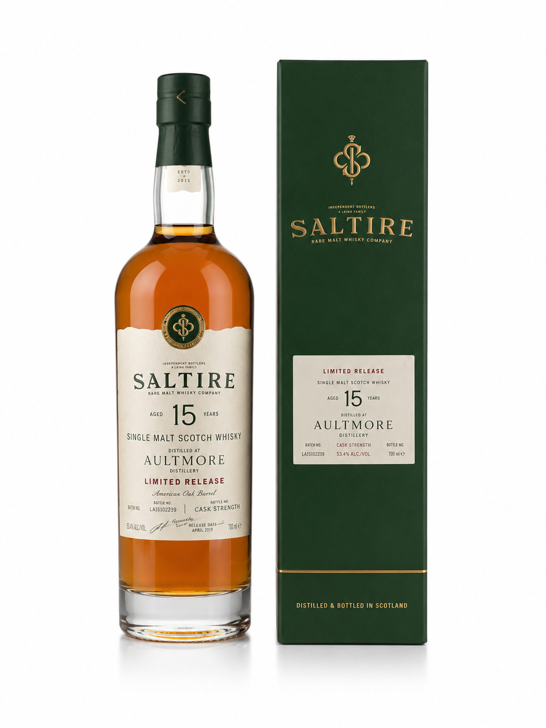 Saltire Aultmore 15 year (750mL)