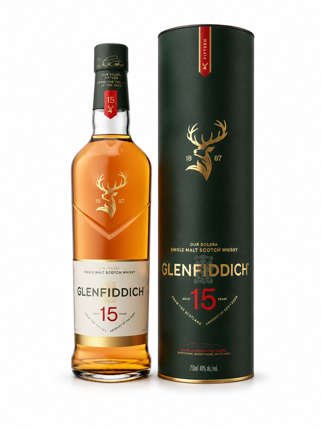 Glenfiddich 15 Year Single Malt Scotch Whisky (750mL)