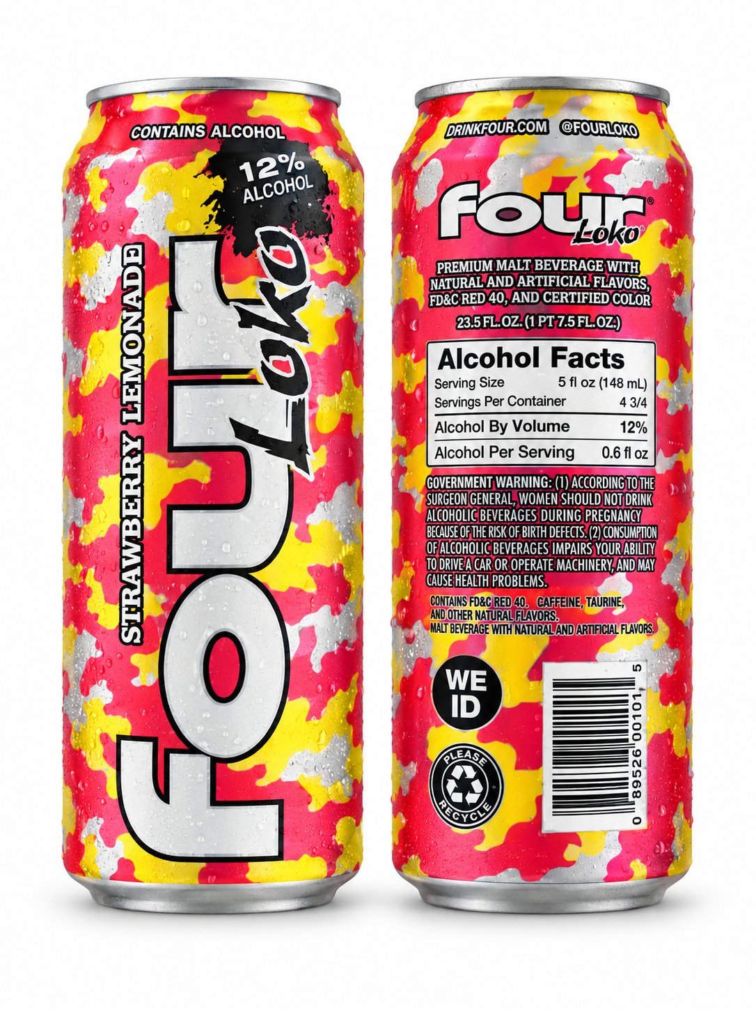 Four Loko Strawberry Lemonade 24oz Can