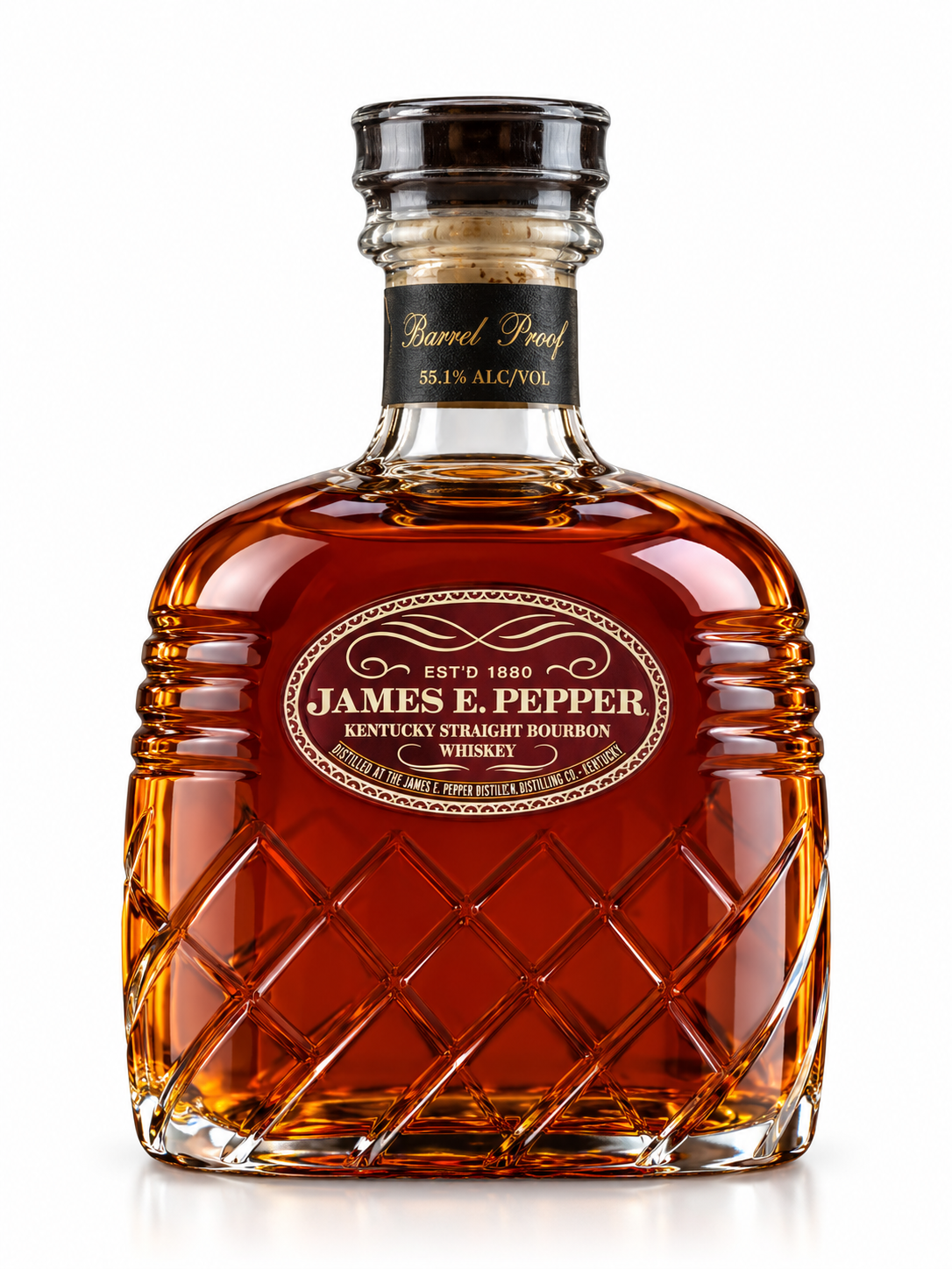 James E. Pepper Barrel Proof Bourbon Decanter (750mL)