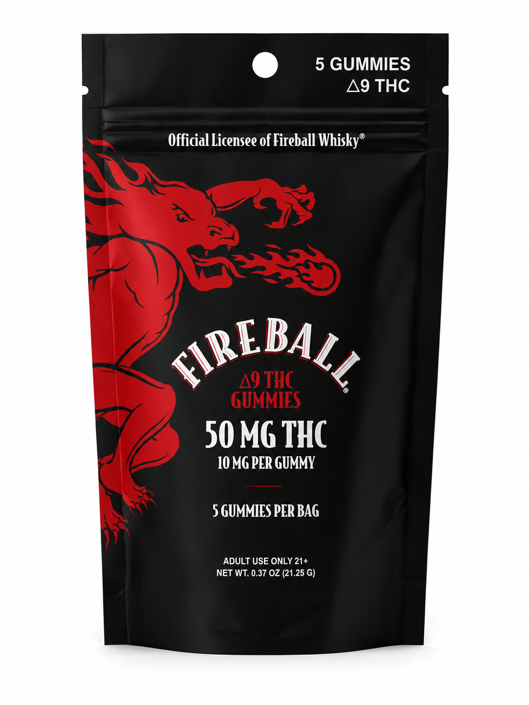 Fireball Delta 9 (10mg) THC Gummies 5pk