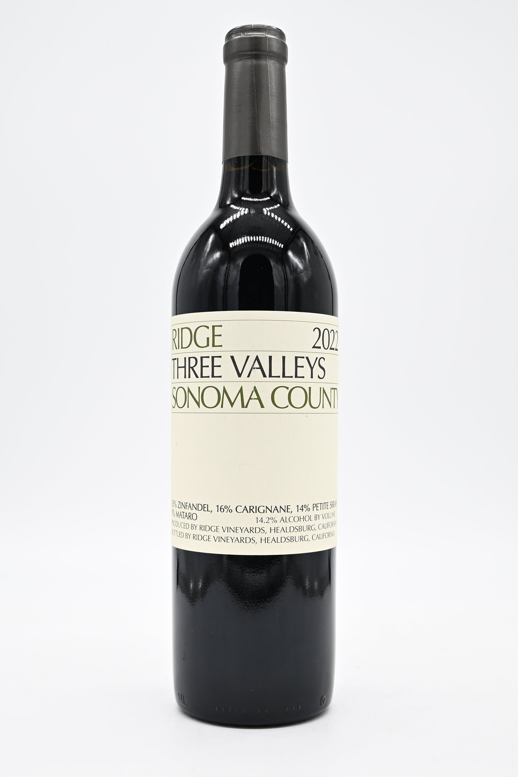 Ridge Three Valleys Sonoma County 2022 Red Blend