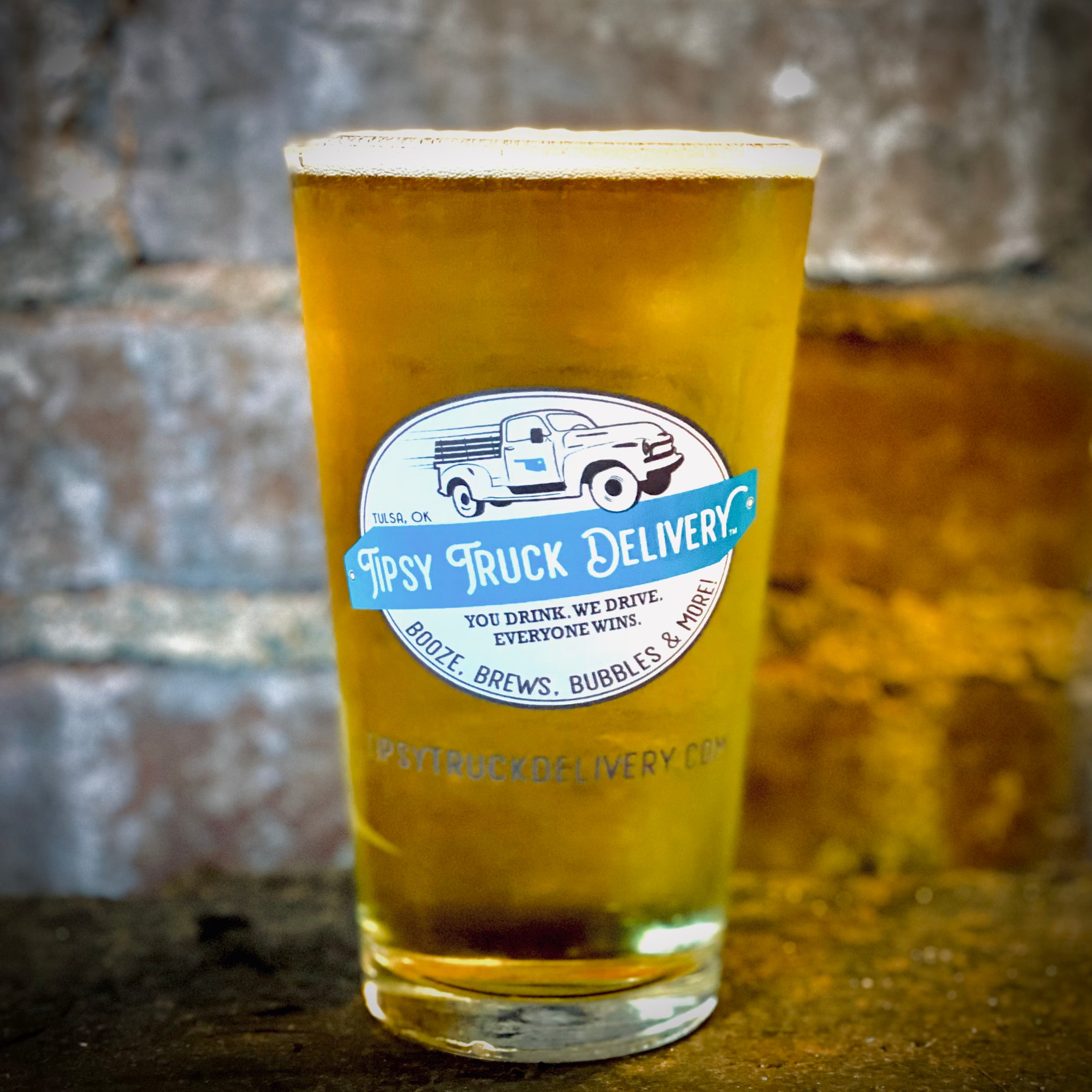 Tipsy Truck Pint Glass
